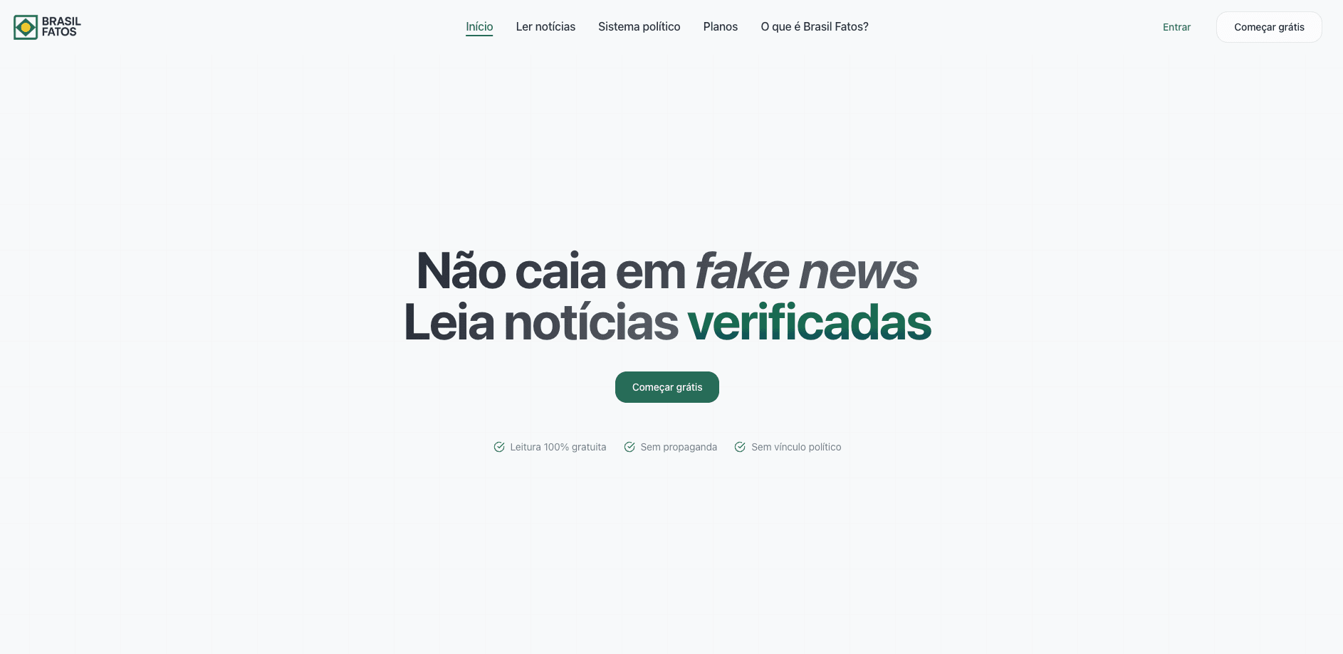Early brand iteration (Brasil Fatos). The concept before Truw.